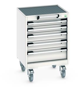 Bott Mobile Storage Cabinet Drawer Trolleys 525mm x 525mm Bott Cubio Mobile 5 Drawer Cabinet - 525W x525D x785mmH
